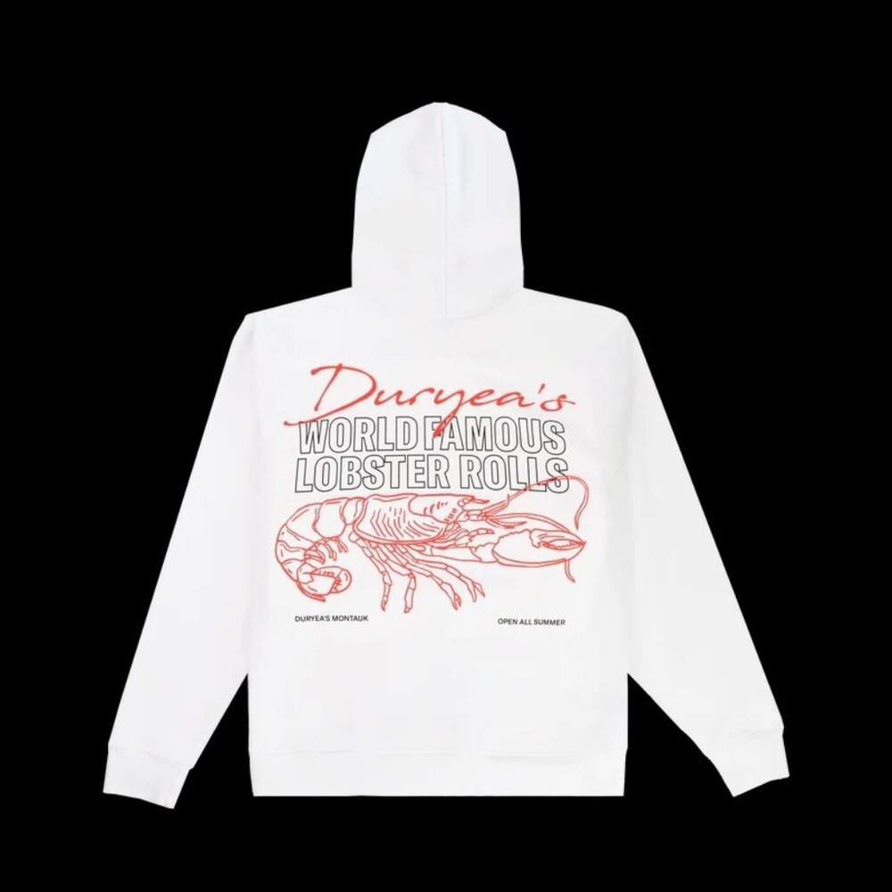 NEW YORK SUNSHINE x DURYEA'S WHITE HOODIE SZ XL
